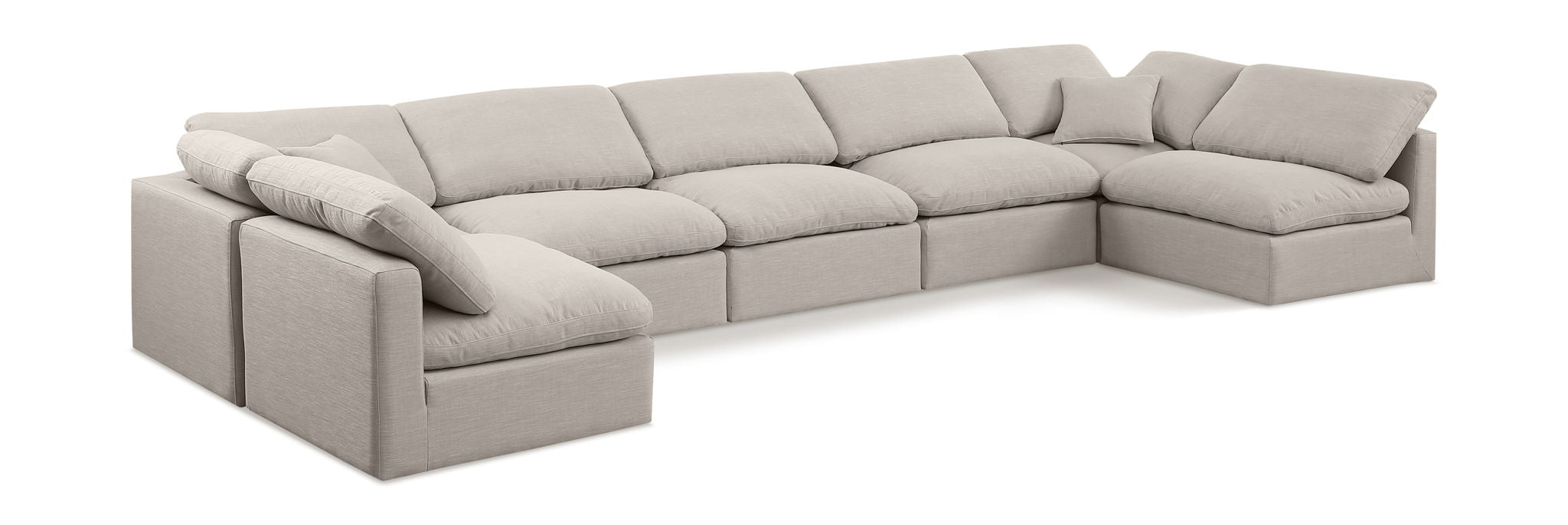Indulge - Linen 7 Piece Modular U-Shaped Sectional - Urban Living Furniture (Los Angeles, CA)