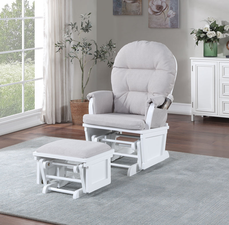 Madison - Glider & Ottoman - White Base - Urban Living Furniture (Los Angeles, CA)