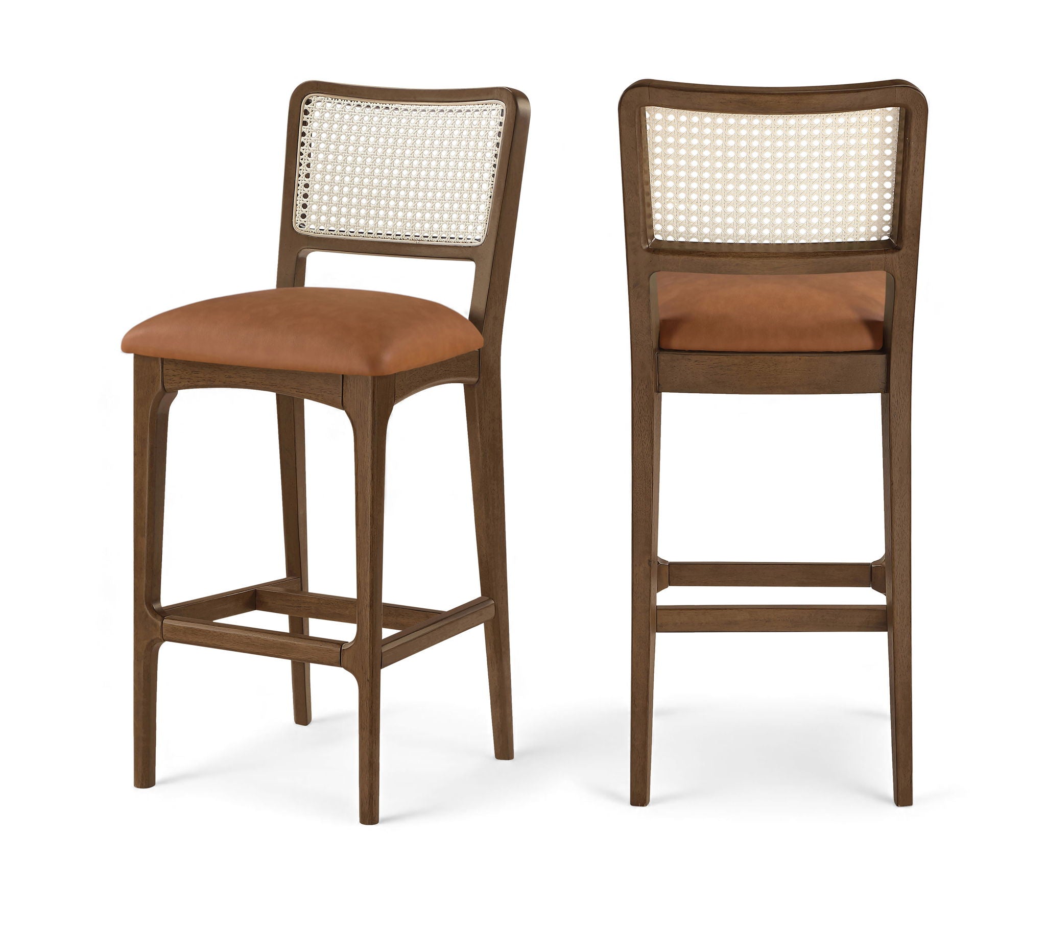 Atrium - Upholstered Bar Stool (Set of 2) - Brushed Brown Frame - Urban Living Furniture (Los Angeles, CA)