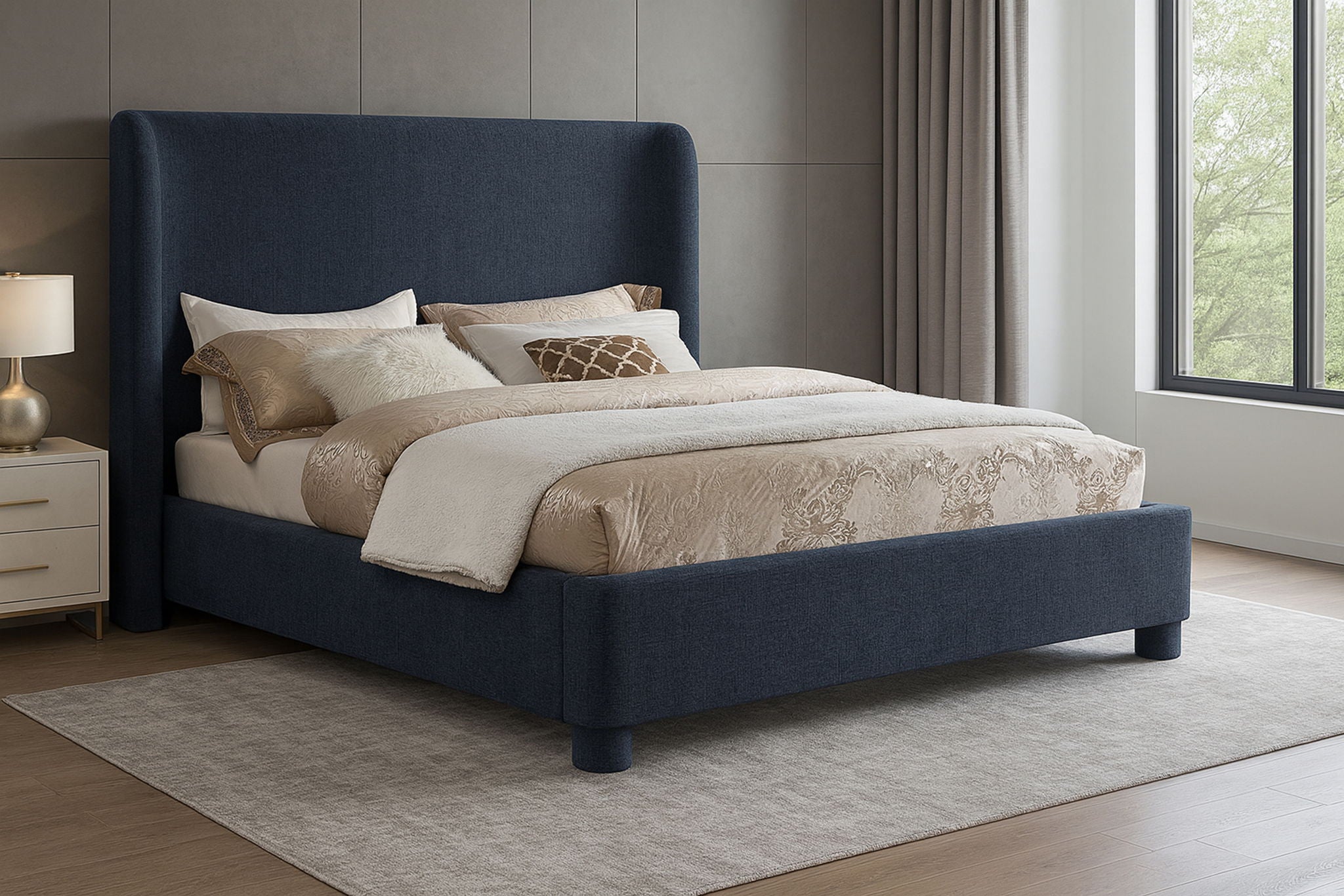 Penny - Chenille Fabric Bed - Urban Living Furniture (Los Angeles, CA)