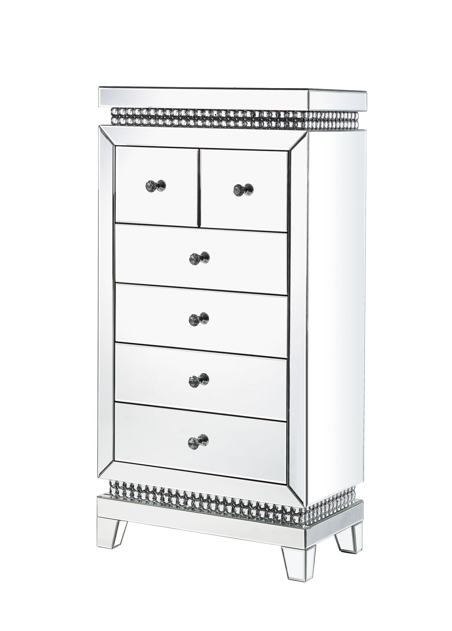 Lotus - Cabinet - Mirrored & Faux Crystals Inlay - Urban Living Furniture (Los Angeles, CA)