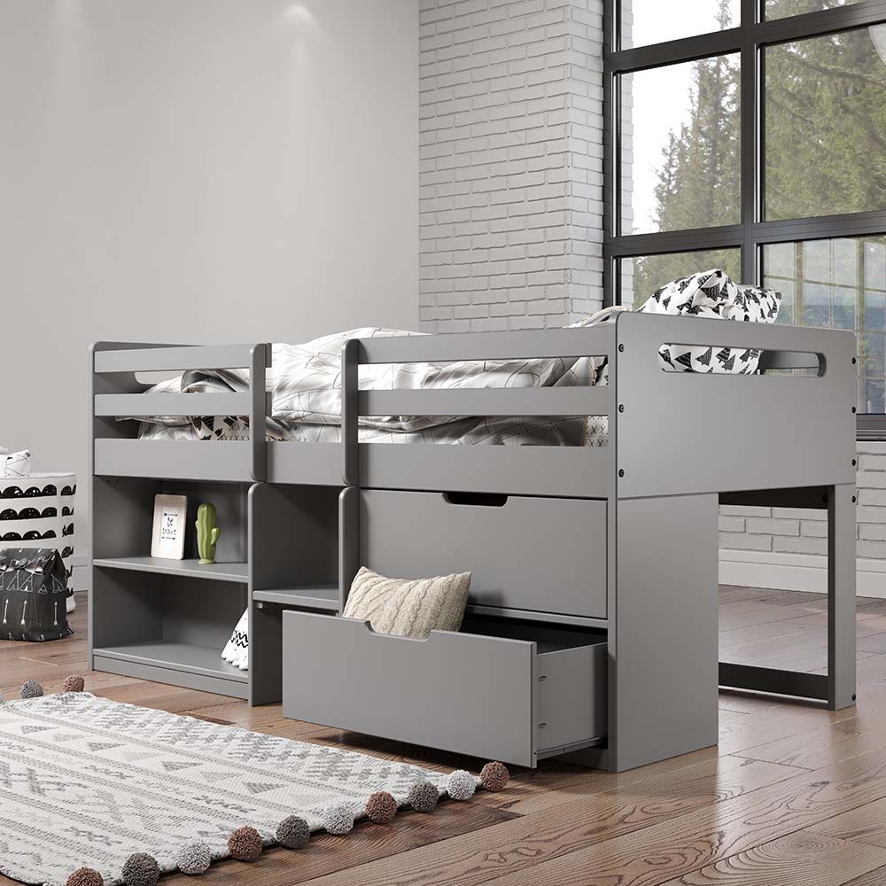Fabiana - Twin Loft Bed - Gray Finish - Urban Living Furniture (Los Angeles, CA)