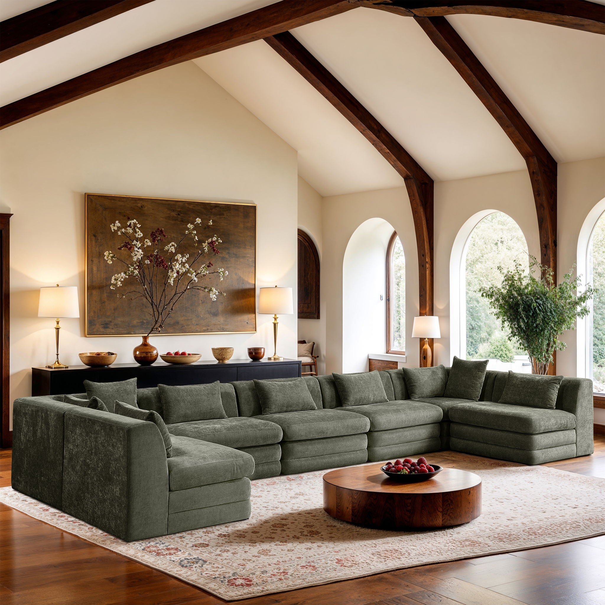 Stellar - 7 Piece Chenille Fabric Upholstered Modular Sectional - Urban Living Furniture (Los Angeles, CA)