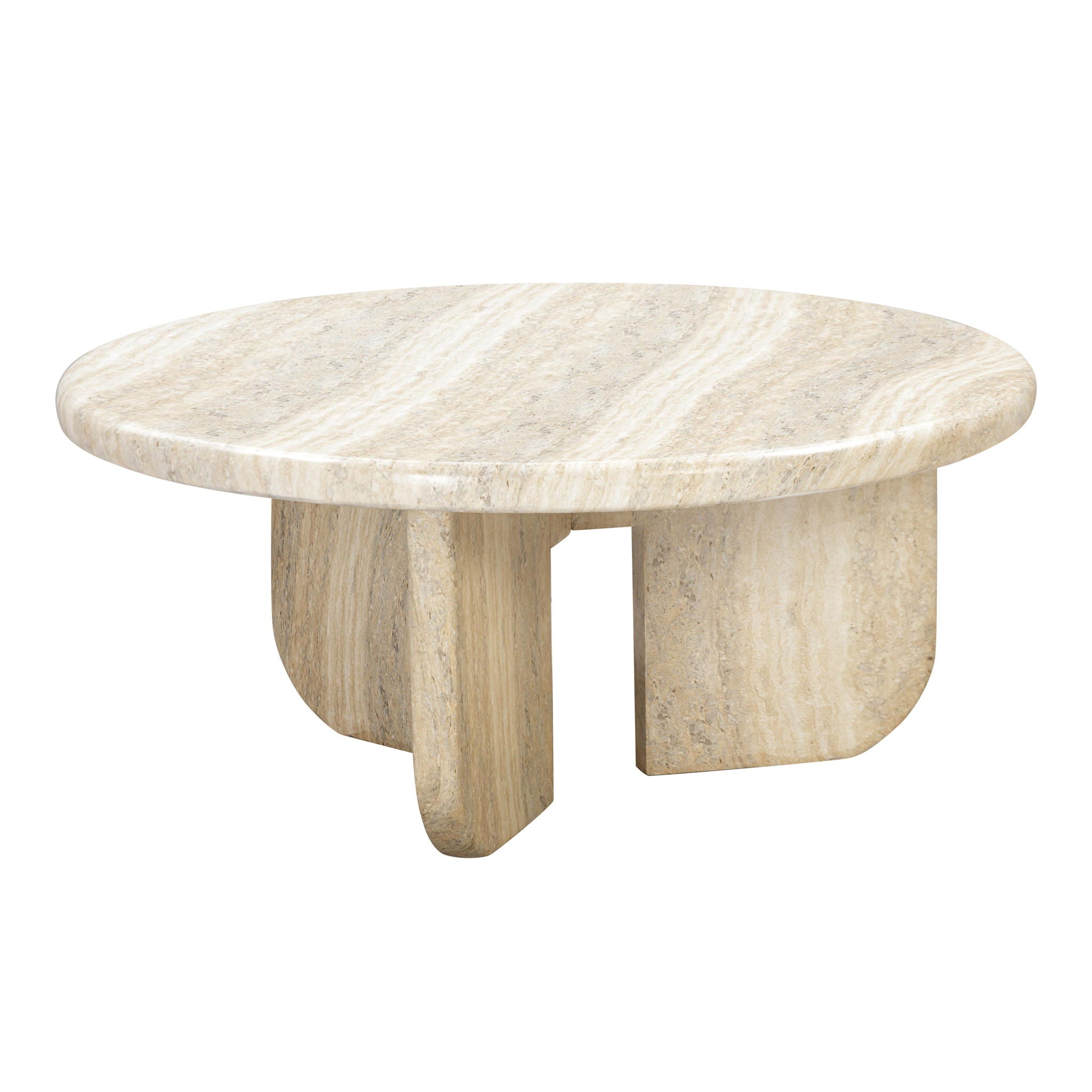 Patrizia - Concrete Round Coffee Table - Natural - Urban Living Furniture (Los Angeles, CA)