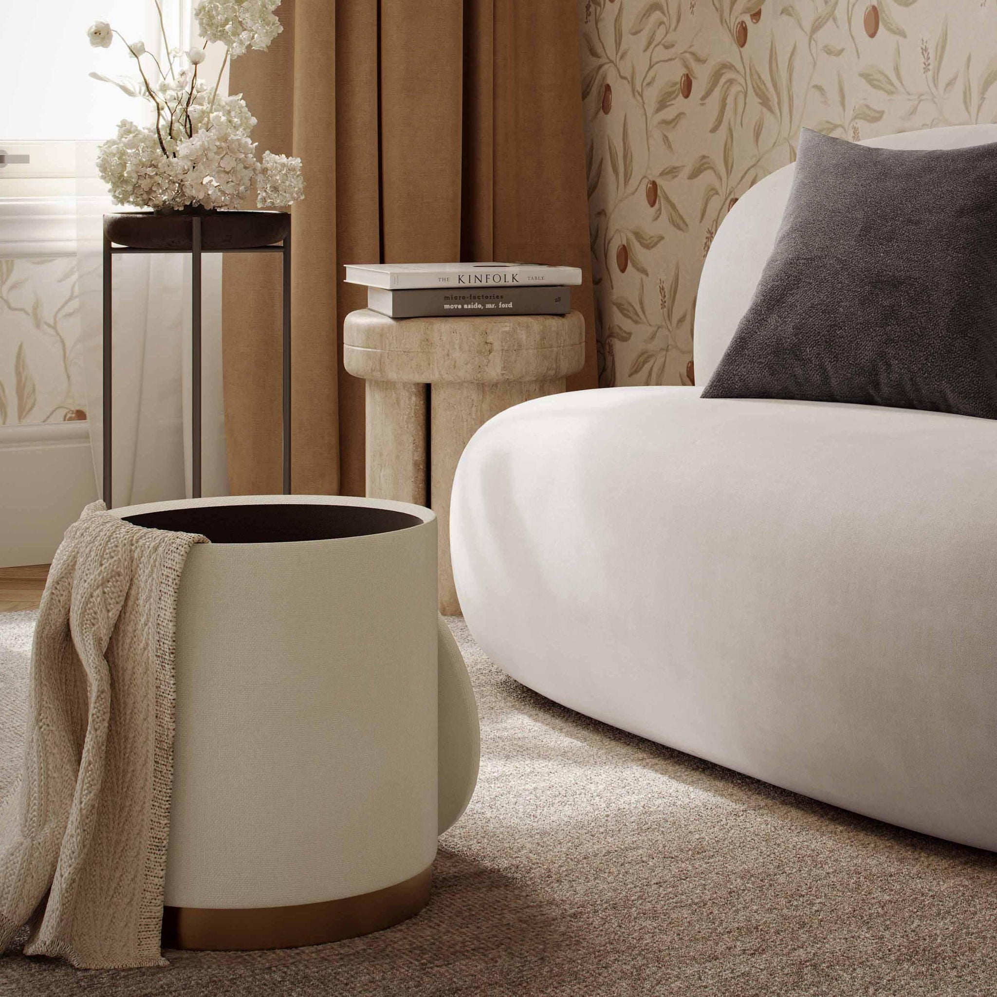 Zoe - Velvet Storage Ottoman - Urban Living Furniture (Los Angeles, CA)