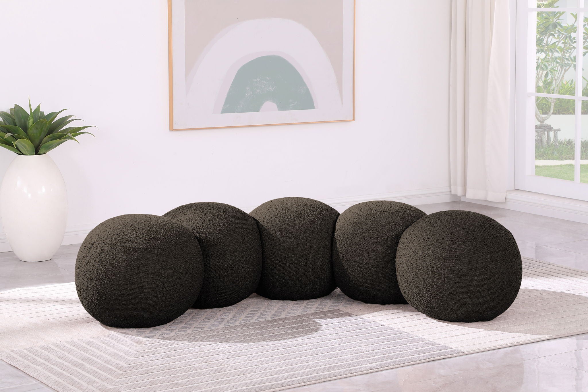 Apollo - Boucle Fabric Bench - Urban Living Furniture (Los Angeles, CA)