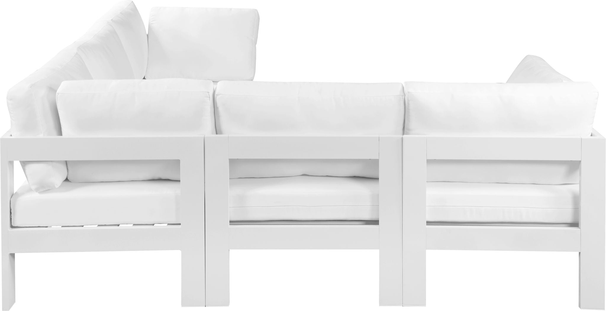 Nizuc - Outdoor Patio 5 Piece Modular Sectional With White Frame - Urban Living Furniture (Los Angeles, CA)