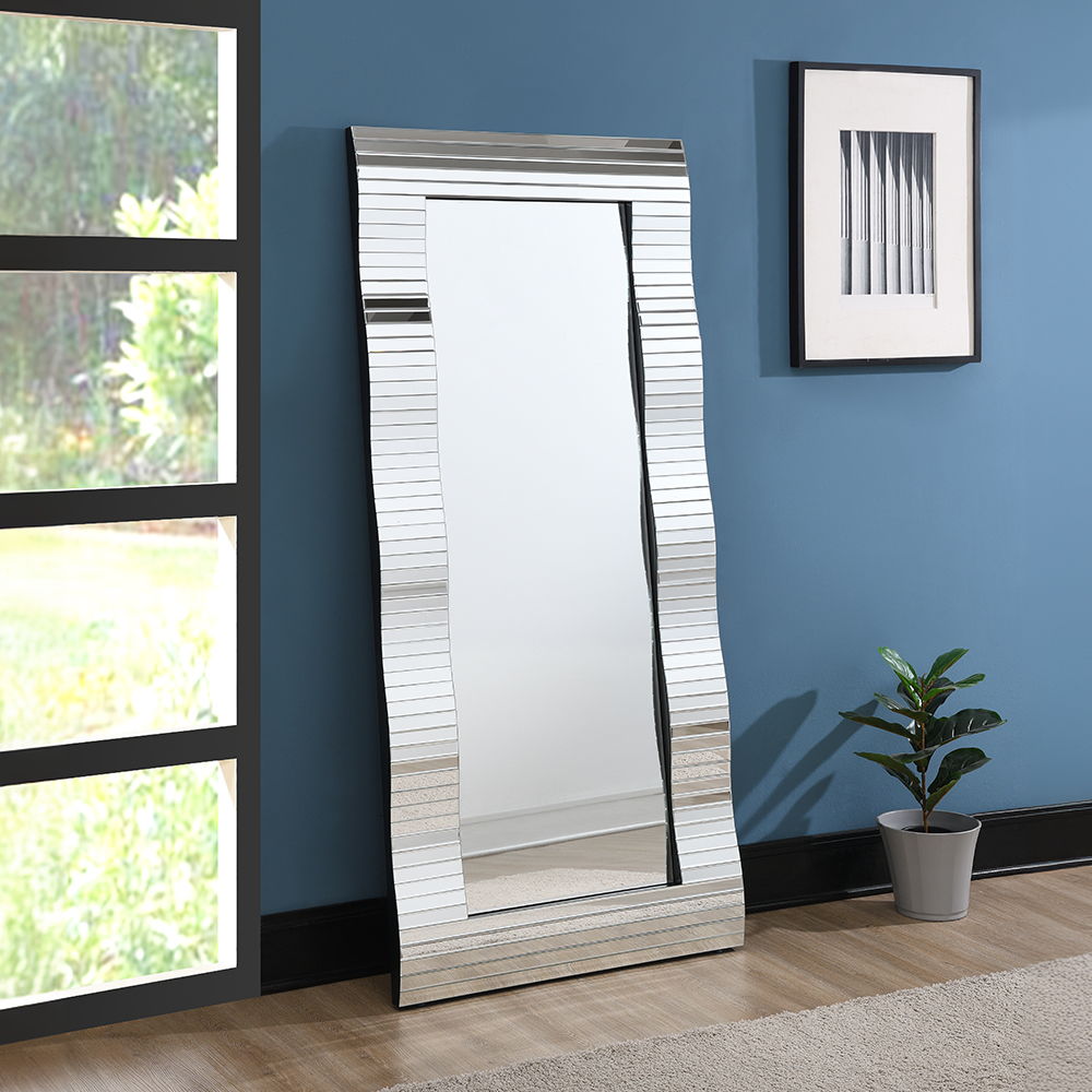 Dominic - Floor Mirror - Pearl Silver - Urban Living Furniture (Los Angeles, CA)