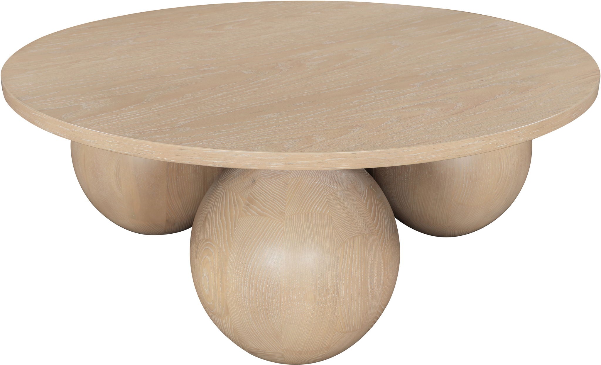 Fitch - Wood Oak Veneer Coffee Table - 3 Legs - Urban Living Furniture (Los Angeles, CA)