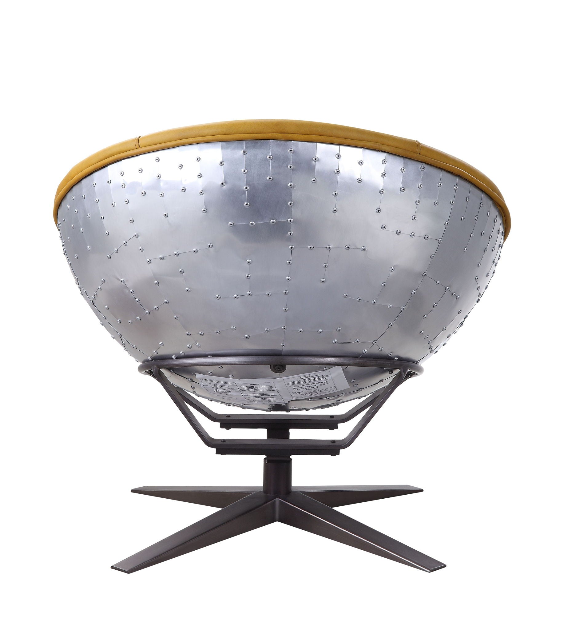 Brancaster - Accent Chair - Turmeric Top Grain Leather & Aluminum - Urban Living Furniture (Los Angeles, CA)