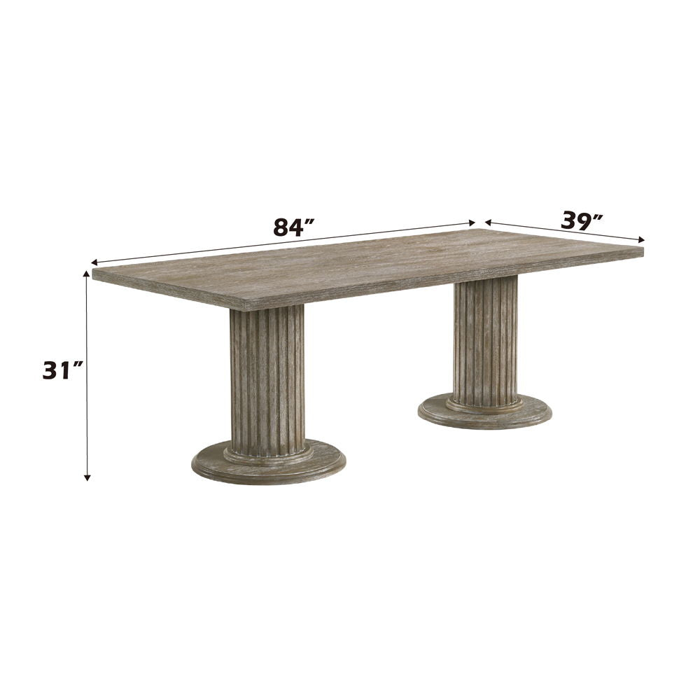 Gabrian - 31" Dining Table - Reclaimed Gray - Urban Living Furniture (Los Angeles, CA)