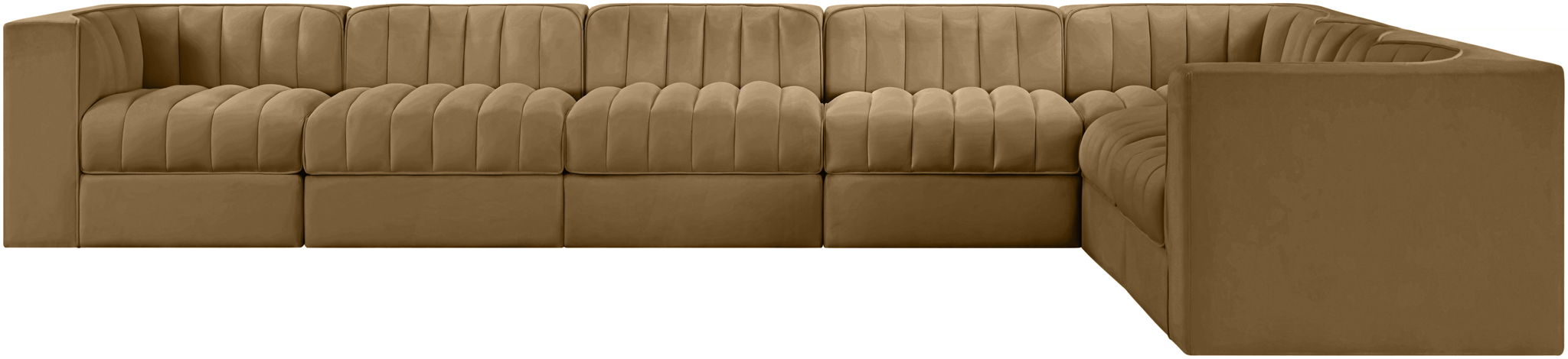 Rummi - Velvet Performance Fabric Upholstered 7 Piece Modular Sectional (With 3 Corner Chairs) - Urban Living Furniture (Los Angeles, CA)