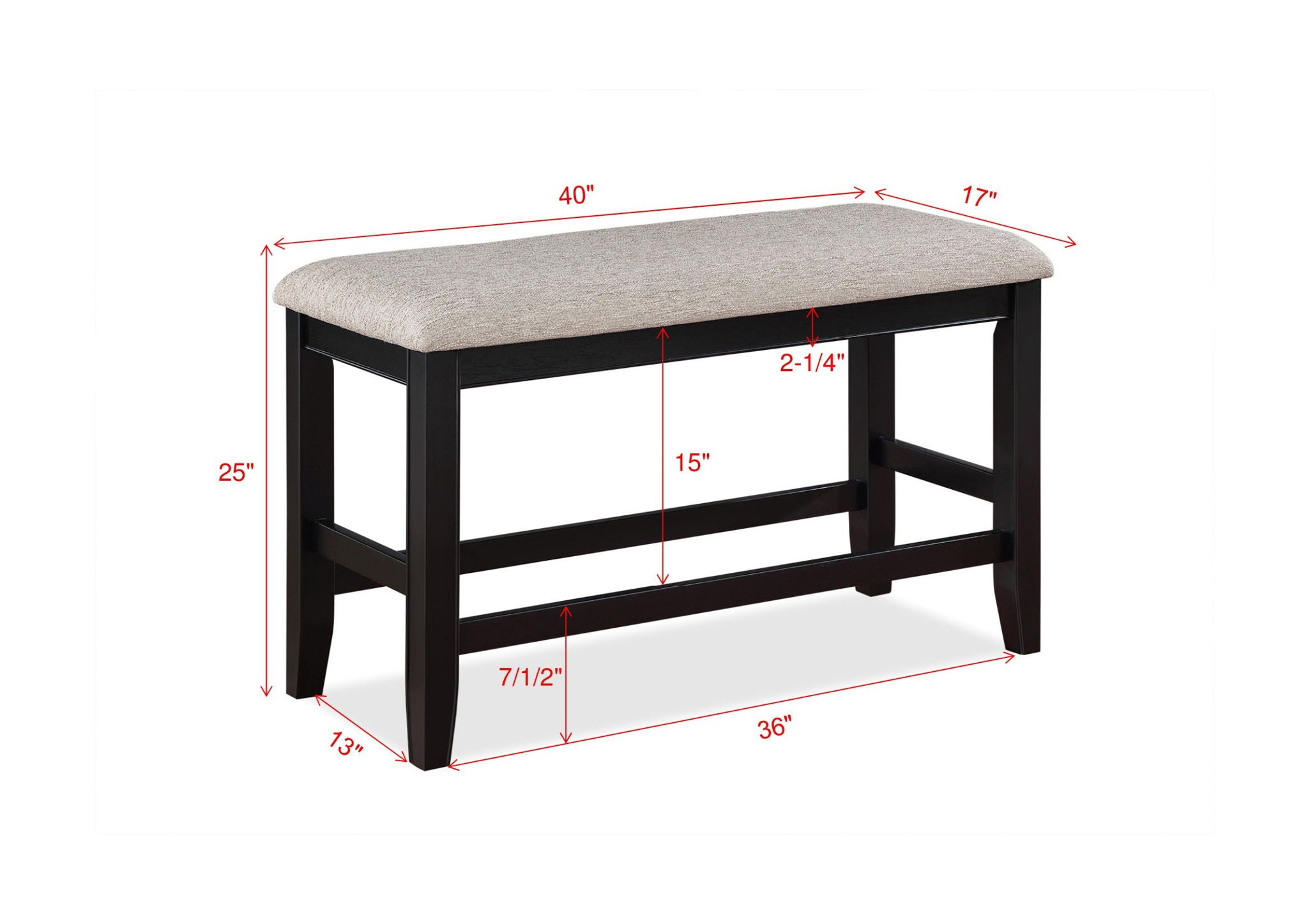 Fulton - Counter Height Bench - Urban Living Furniture (Los Angeles, CA)
