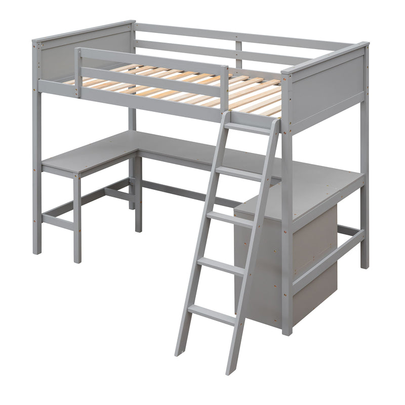 Loft Bed With Shelves With Desk
