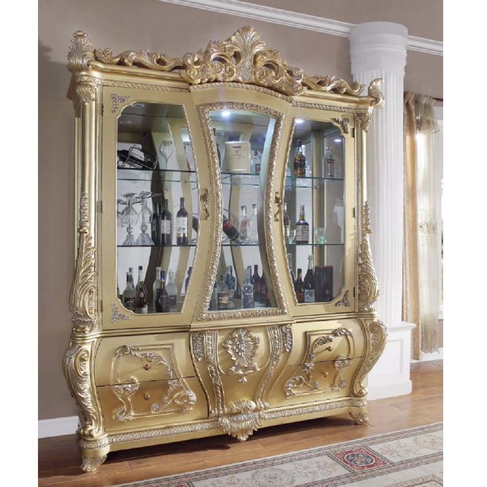 Cabriole - Curio - Gold Finish - Urban Living Furniture (Los Angeles, CA)