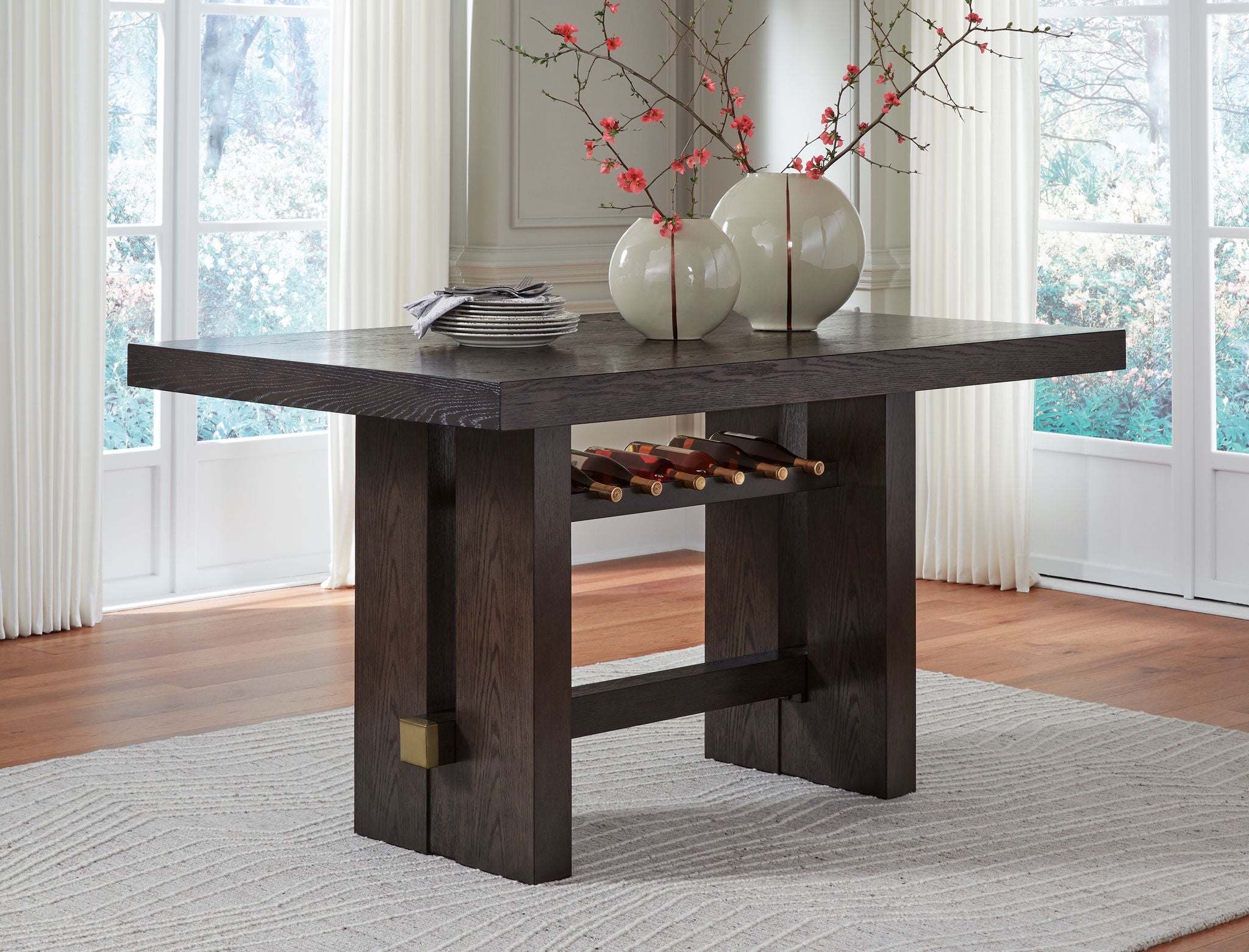Burkhaus - Dark Brown - Rectangular Dining Room Counter Table - Urban Living Furniture (Los Angeles, CA)