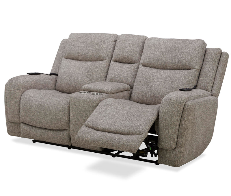 Penfield - Power Reclining Zero Gravity Console Loveseat With Heat, Massage And Speaker - Frappe