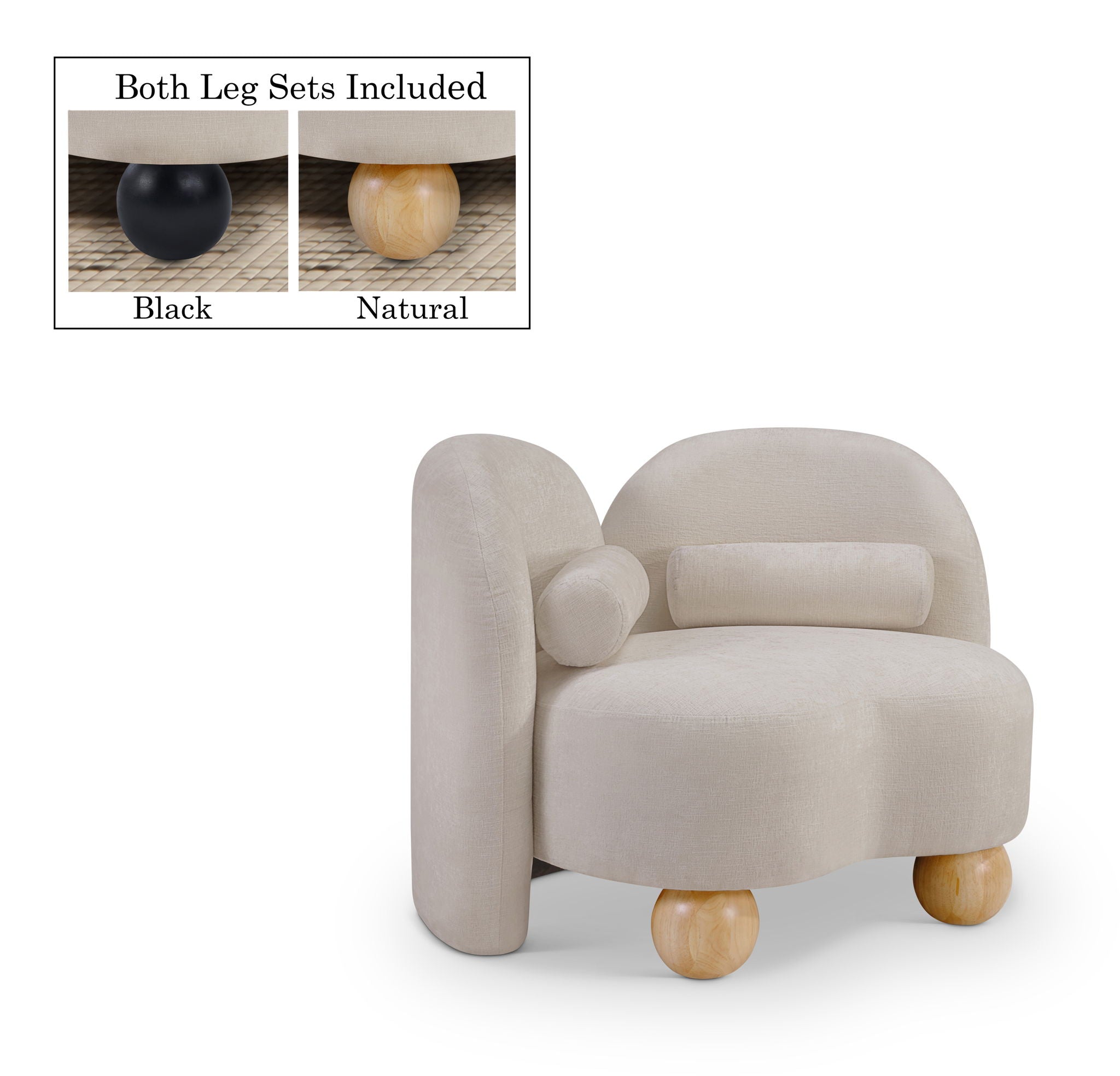 Daphne - Chenille Chair - Urban Living Furniture (Los Angeles, CA)