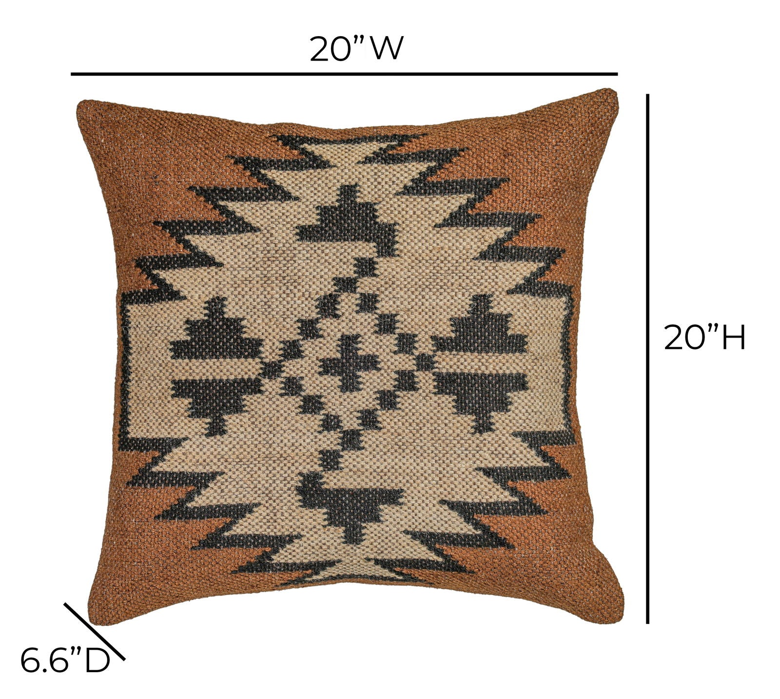 Terra - 20" Square Wool and Jute Kilim Throw Pillow - Mesa - Urban Living Furniture (Los Angeles, CA)