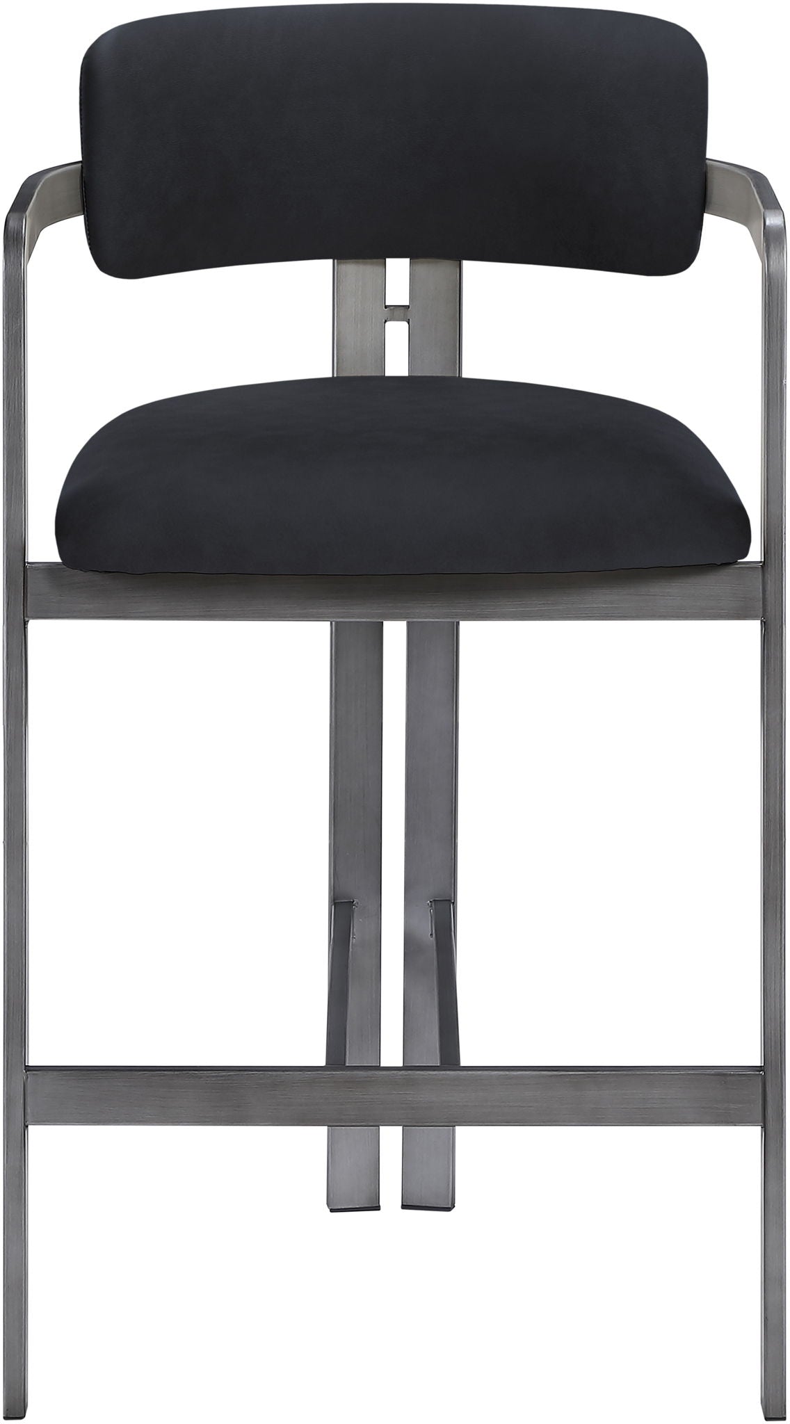 Aurum - Vegan Leather Upholstered Counter Stool With Gray Base - Urban Living Furniture (Los Angeles, CA)