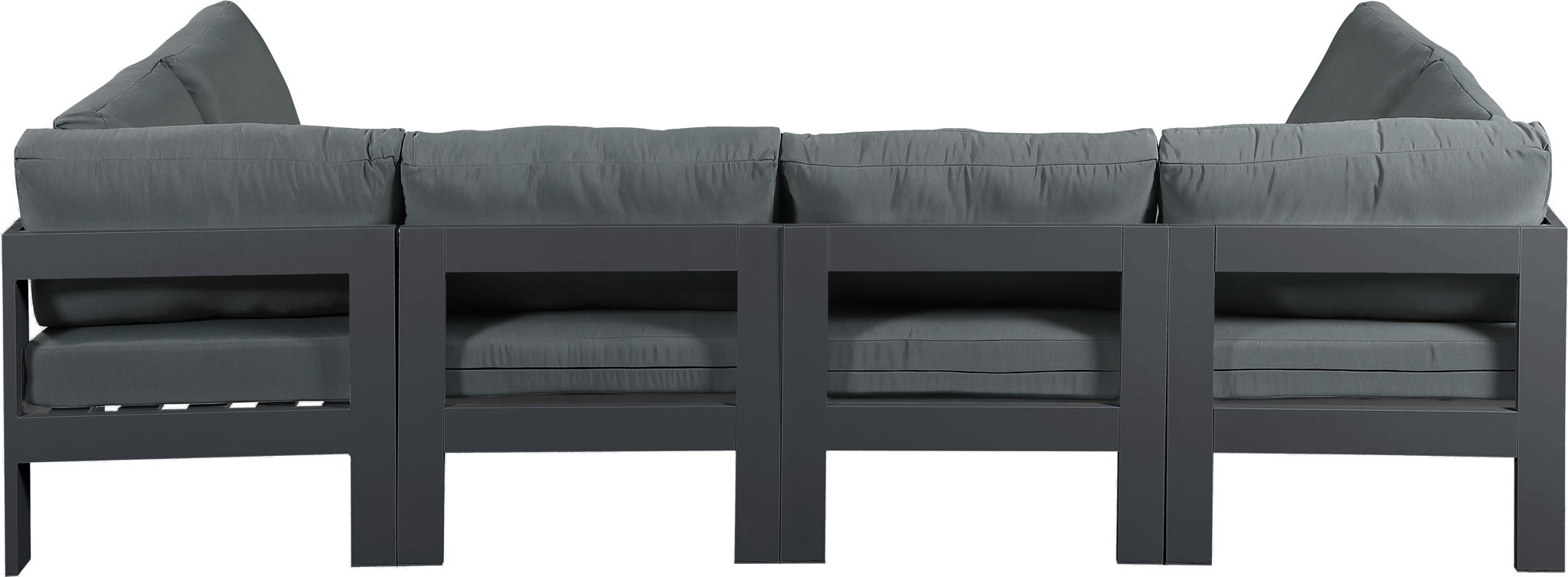 Nizuc - Outdoor Patio 6 Piece Modular Sectional With Gray Frame - Urban Living Furniture (Los Angeles, CA)