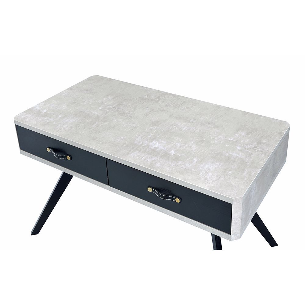 Magna - Desk - Faux Concrete & Black - Urban Living Furniture (Los Angeles, CA)