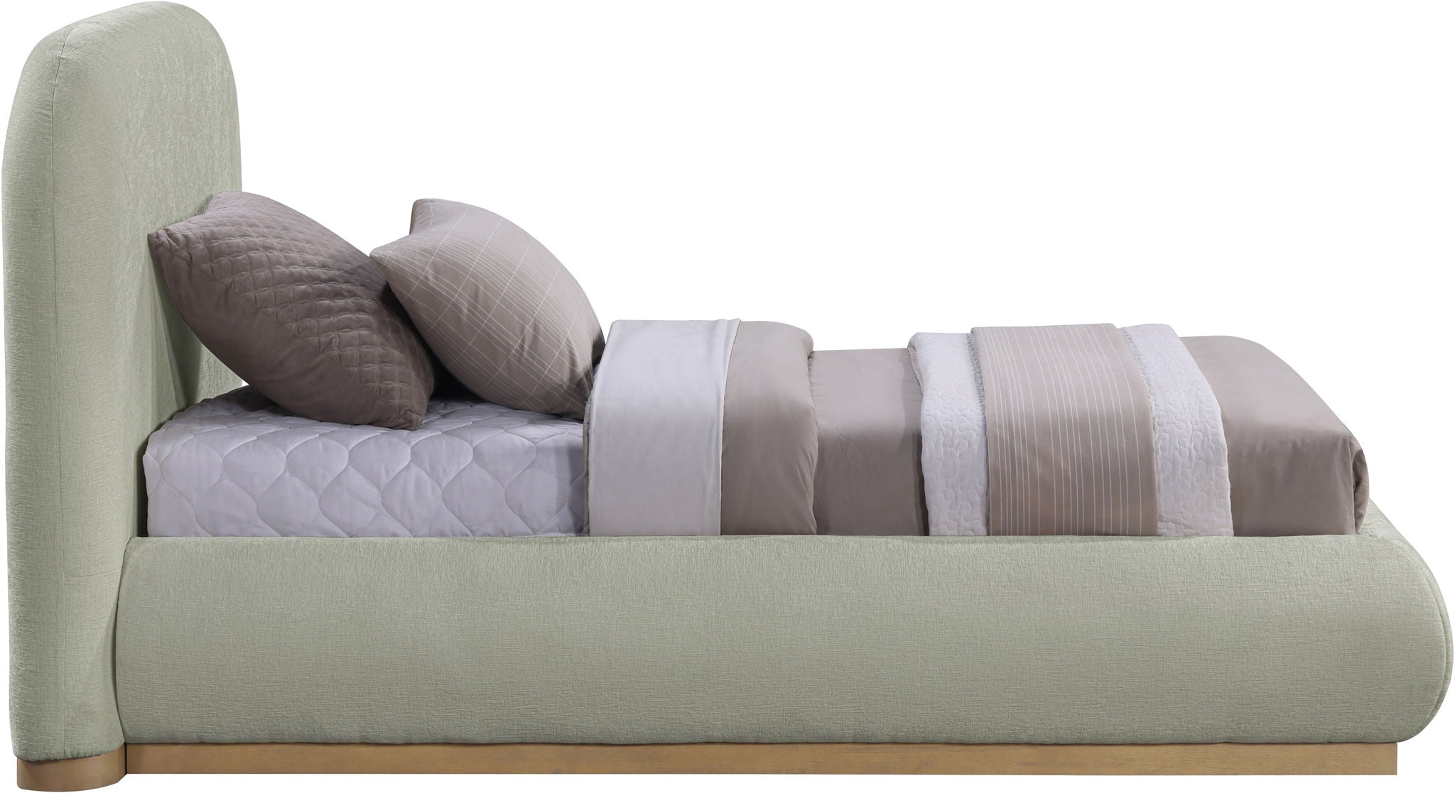 Vaughn - Chenille Bed With Natural Base - Urban Living Furniture (Los Angeles, CA)