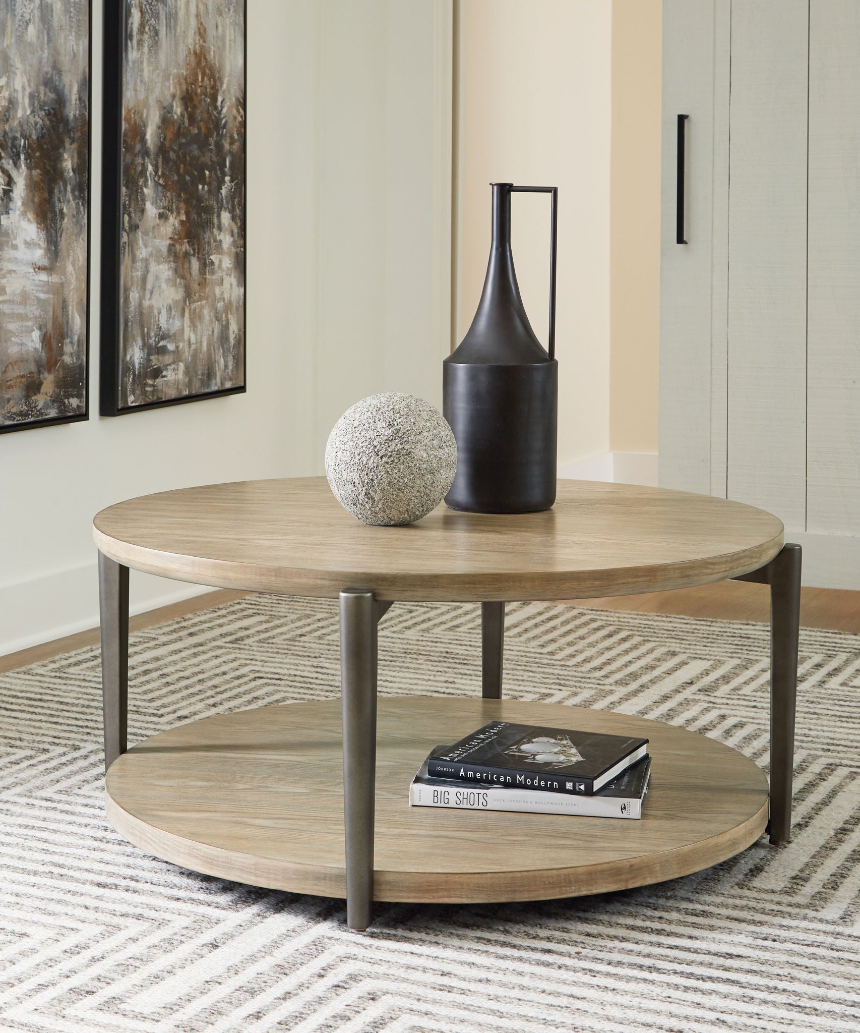Dyonton - Light Grayish Brown - Round Cocktail Table - Urban Living Furniture (Los Angeles, CA)
