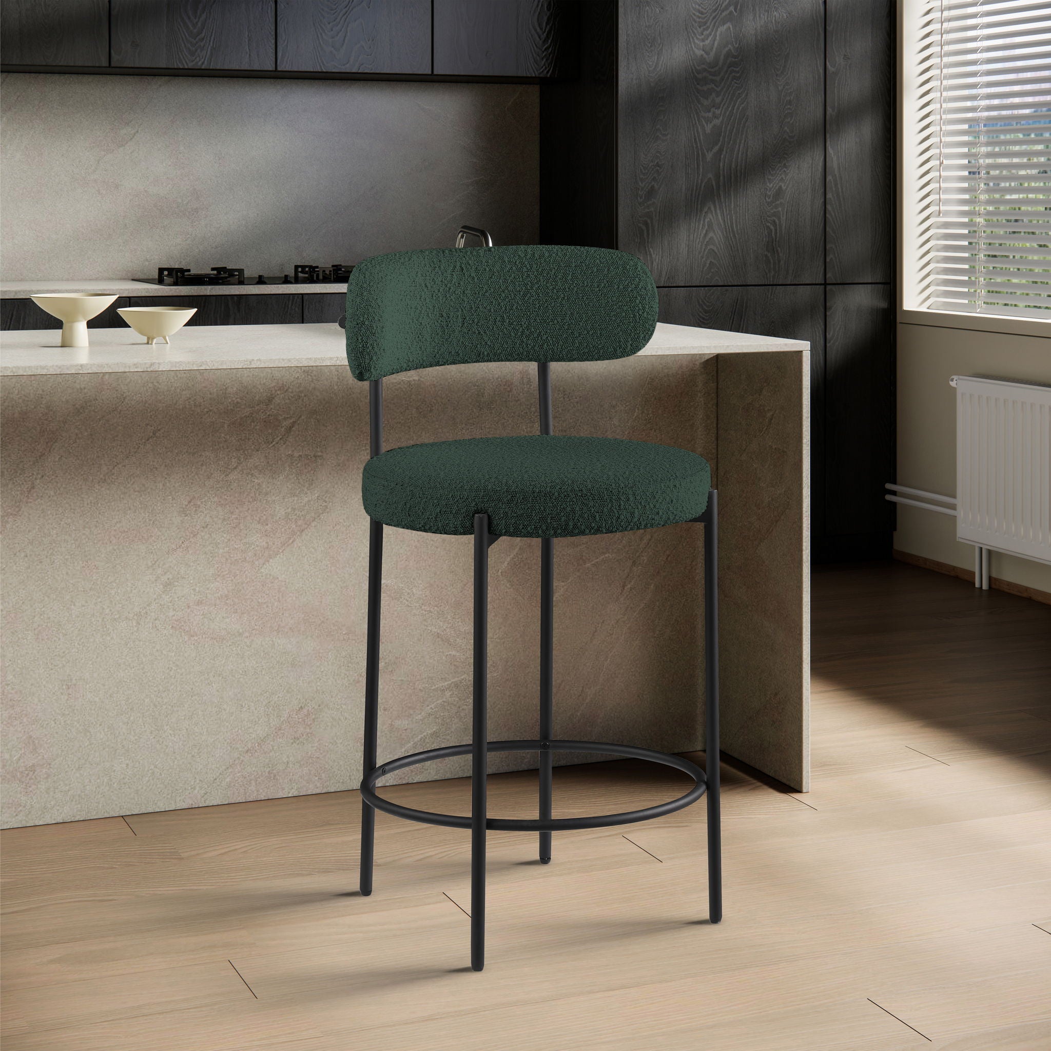 Beacon - Boucle Fabric Stool (Set of 2) - Urban Living Furniture (Los Angeles, CA)