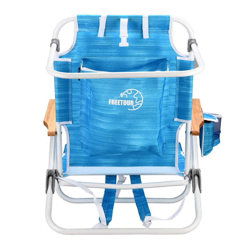 Backpack Beach Chair, 5 Position Chair With Pouch Folding Lightweight Positions