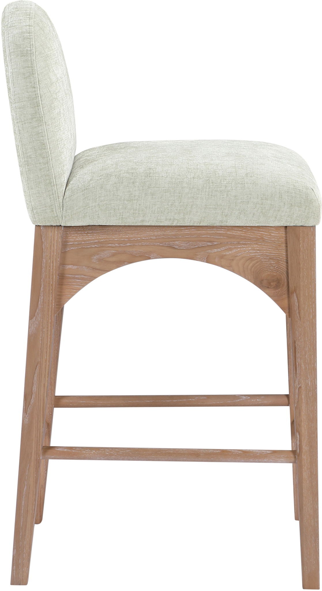 Waldorf - Chenille Stool With Natural Legs - Urban Living Furniture (Los Angeles, CA)