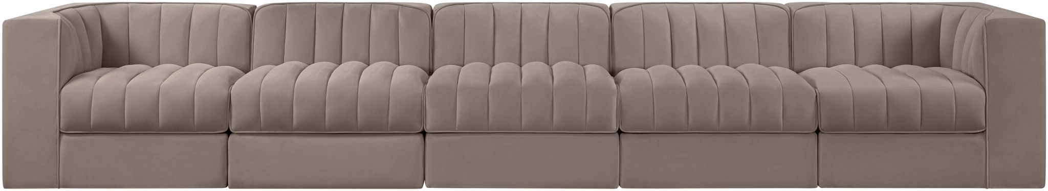 Rummi - Velvet Performance Fabric Upholstered 5 Piece Modular Sofa - Urban Living Furniture (Los Angeles, CA)