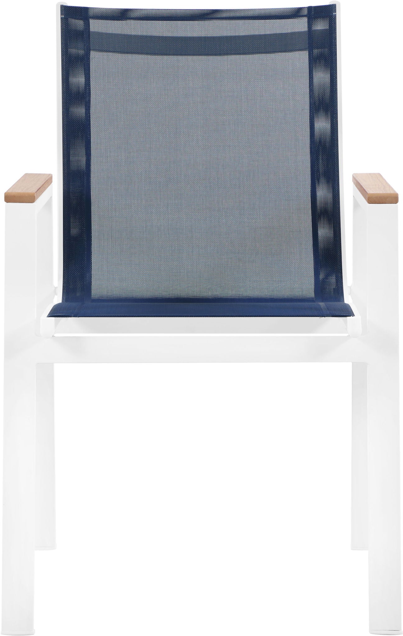 Nizuc - Outdoor Patio Dining Arm Chair With White Frame And Natural Arms (Set of 2) - Urban Living Furniture (Los Angeles, CA)