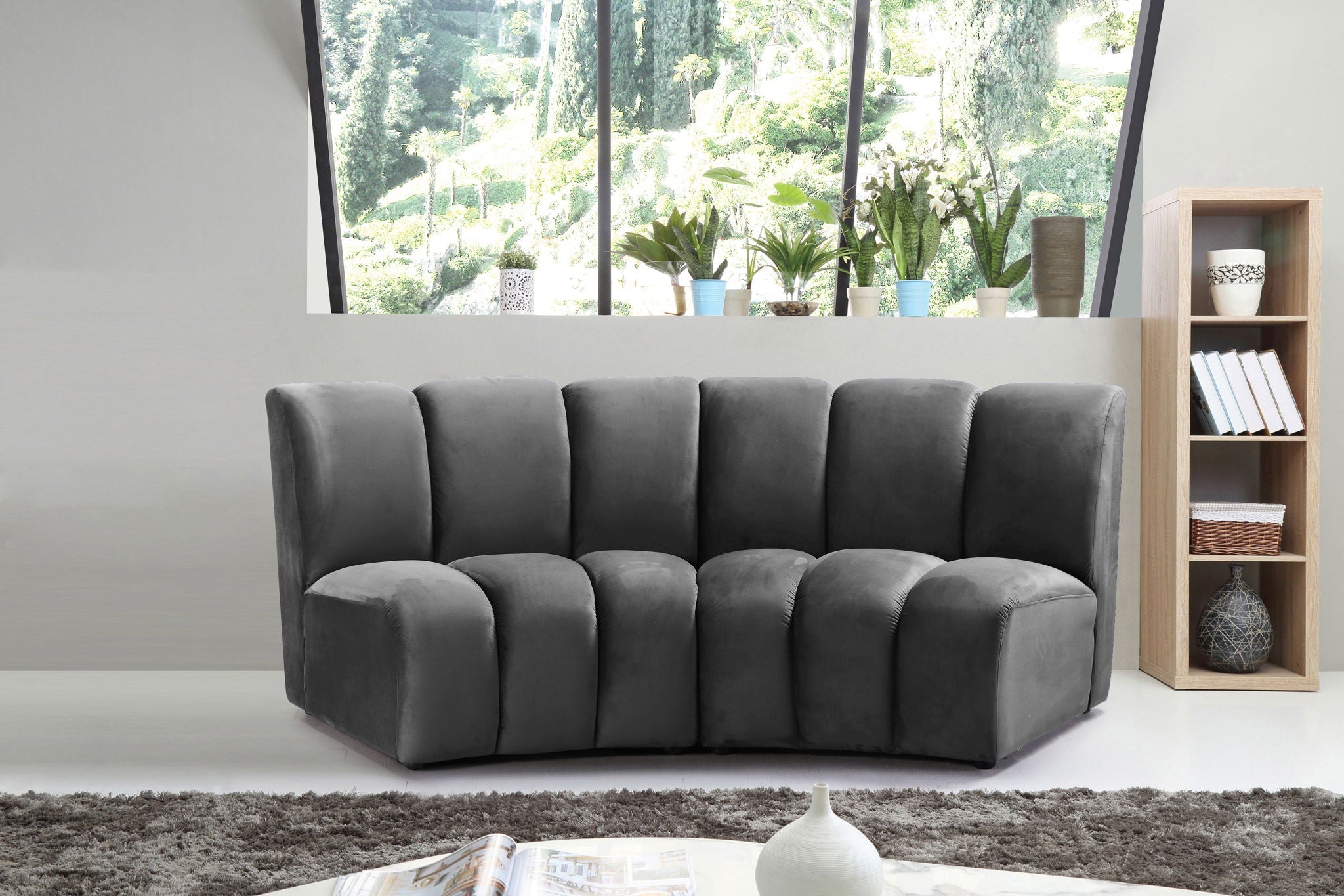 Infinity - 2 Piece Velvet Modular Sectional - Urban Living Furniture (Los Angeles, CA)