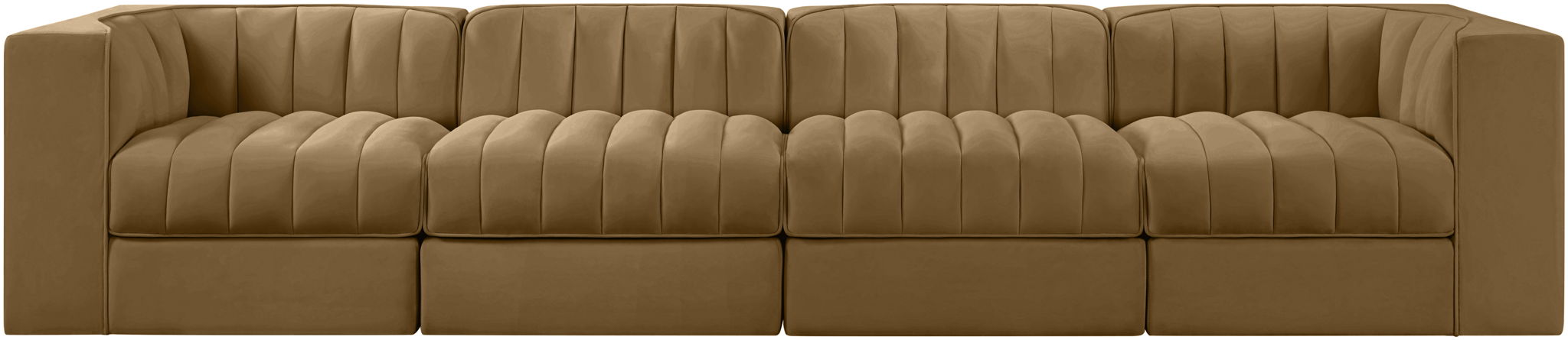 Rummi - Velvet Performance Fabric Upholstered 4 Piece Modular Sofa - Urban Living Furniture (Los Angeles, CA)