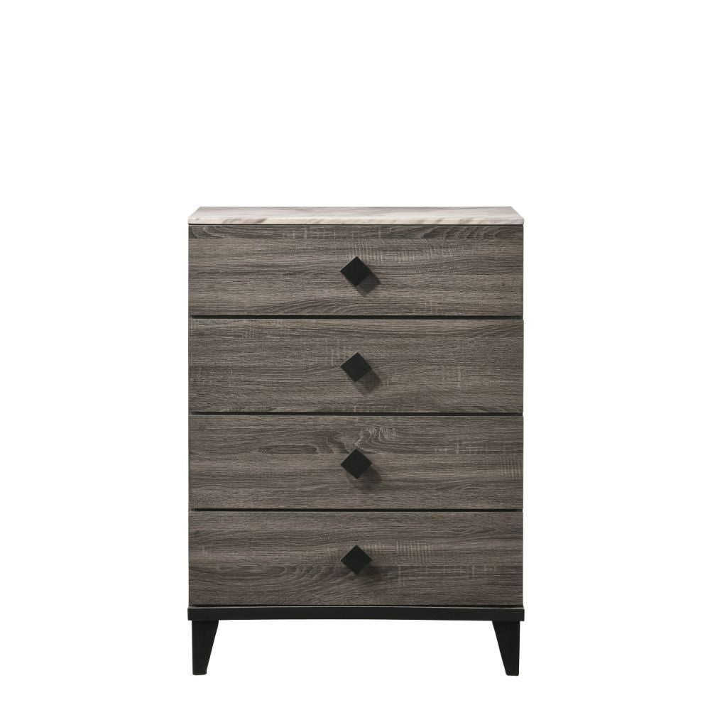 Avantika - Chest - Faux Marble & Rustic Gray Oak - Urban Living Furniture (Los Angeles, CA)