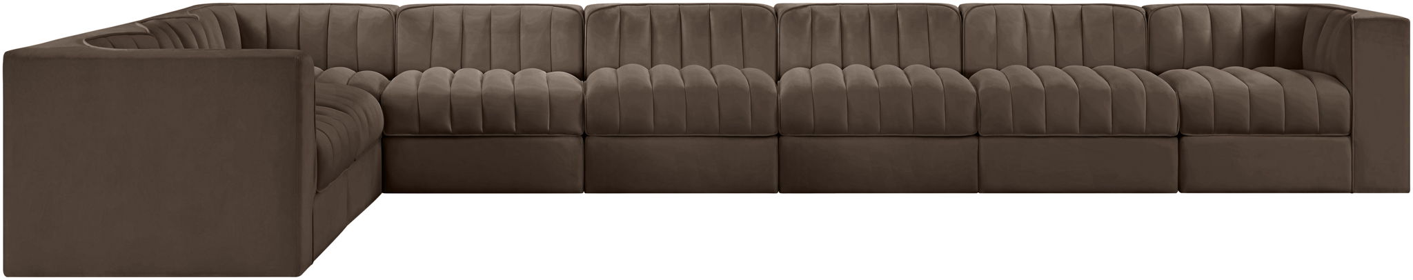 Rummi - Velvet Performance Fabric Upholstered 8 Piece Modular Sectional (With 3 Corner Chairs) - Urban Living Furniture (Los Angeles, CA)