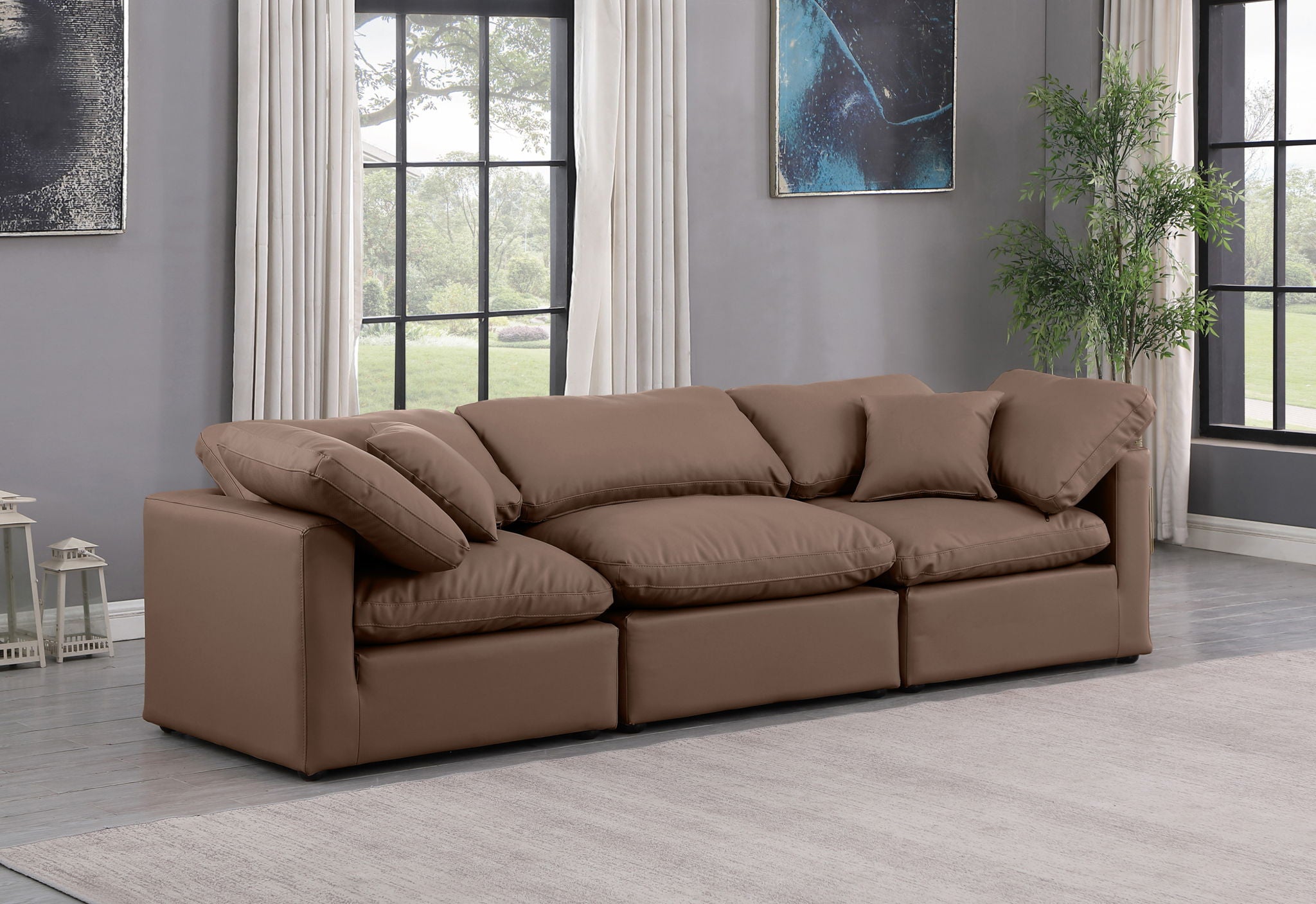 Indulge - Faux Leather 3 Seat Modular Sofa - Urban Living Furniture (Los Angeles, CA)
