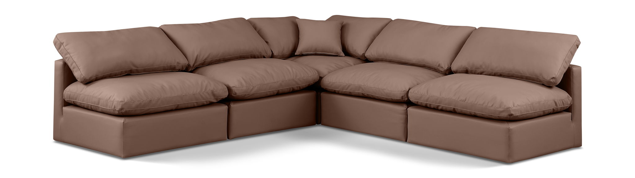 Indulge - Faux Leather 5 Piece Modular Corner Armless Sectional - Urban Living Furniture (Los Angeles, CA)