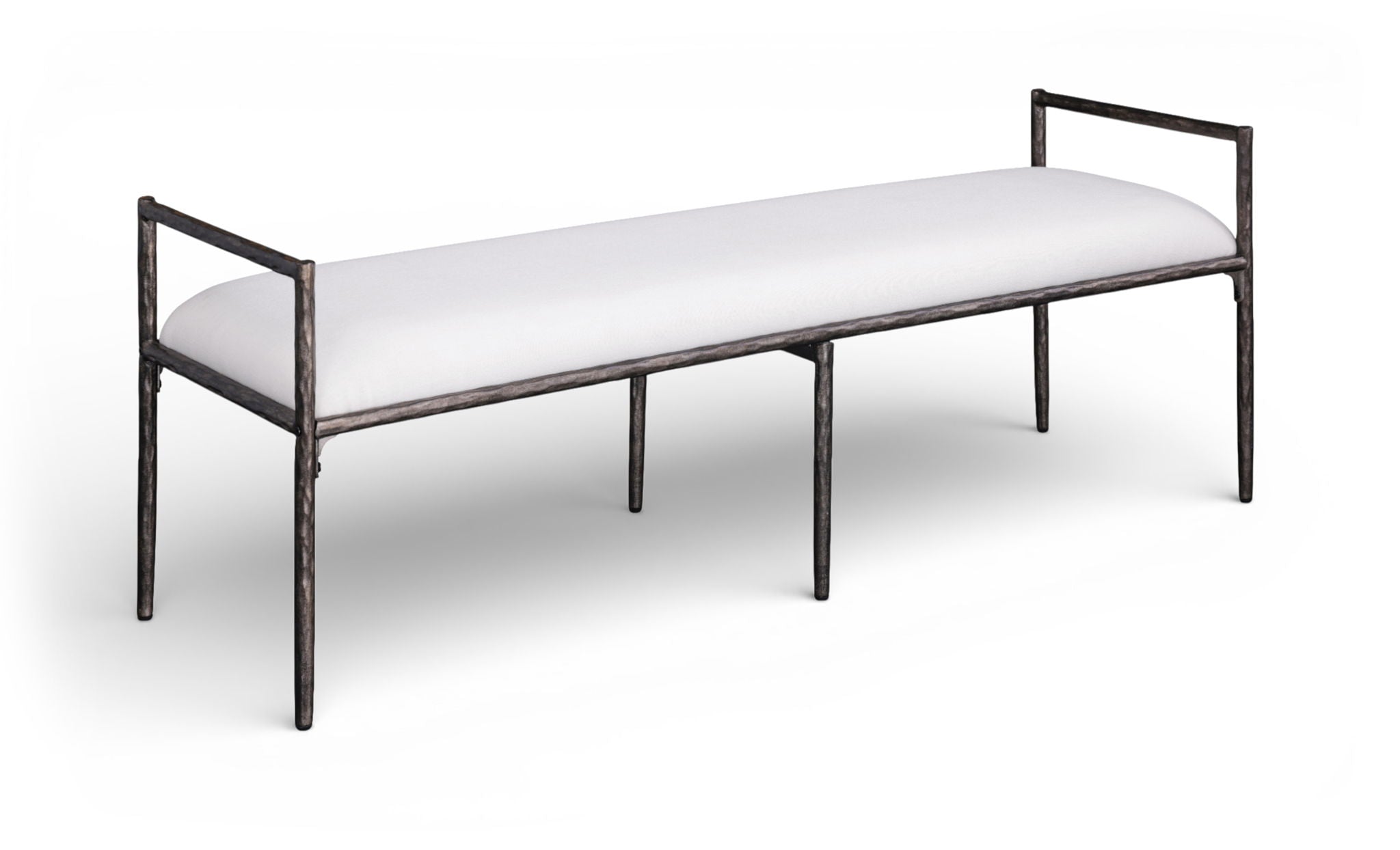 Axis - Linen Textured Cream Fabric Upholstered Bench - Urban Living Furniture (Los Angeles, CA)
