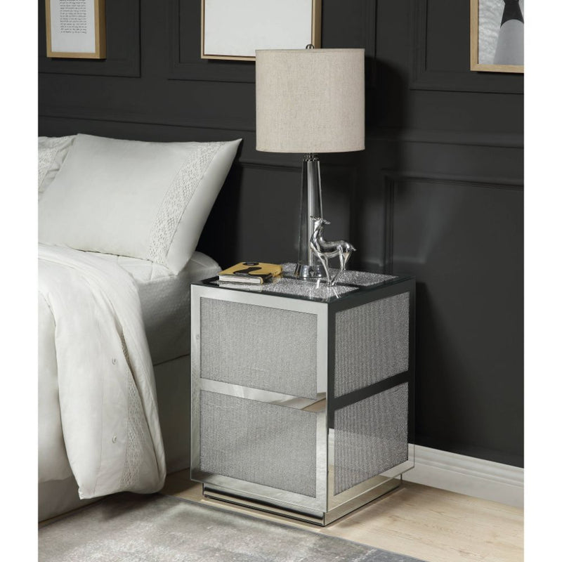 Lavina - End Table - Mirrored & Faux Diamonds - Urban Living Furniture (Los Angeles, CA)