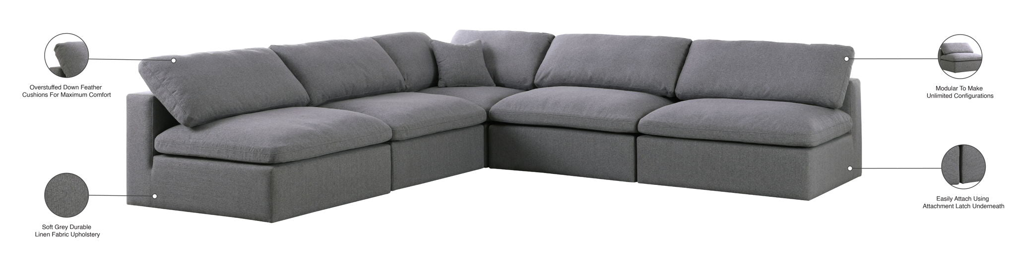 Serene - 5 Piece Modular Sectional - Urban Living Furniture (Los Angeles, CA)