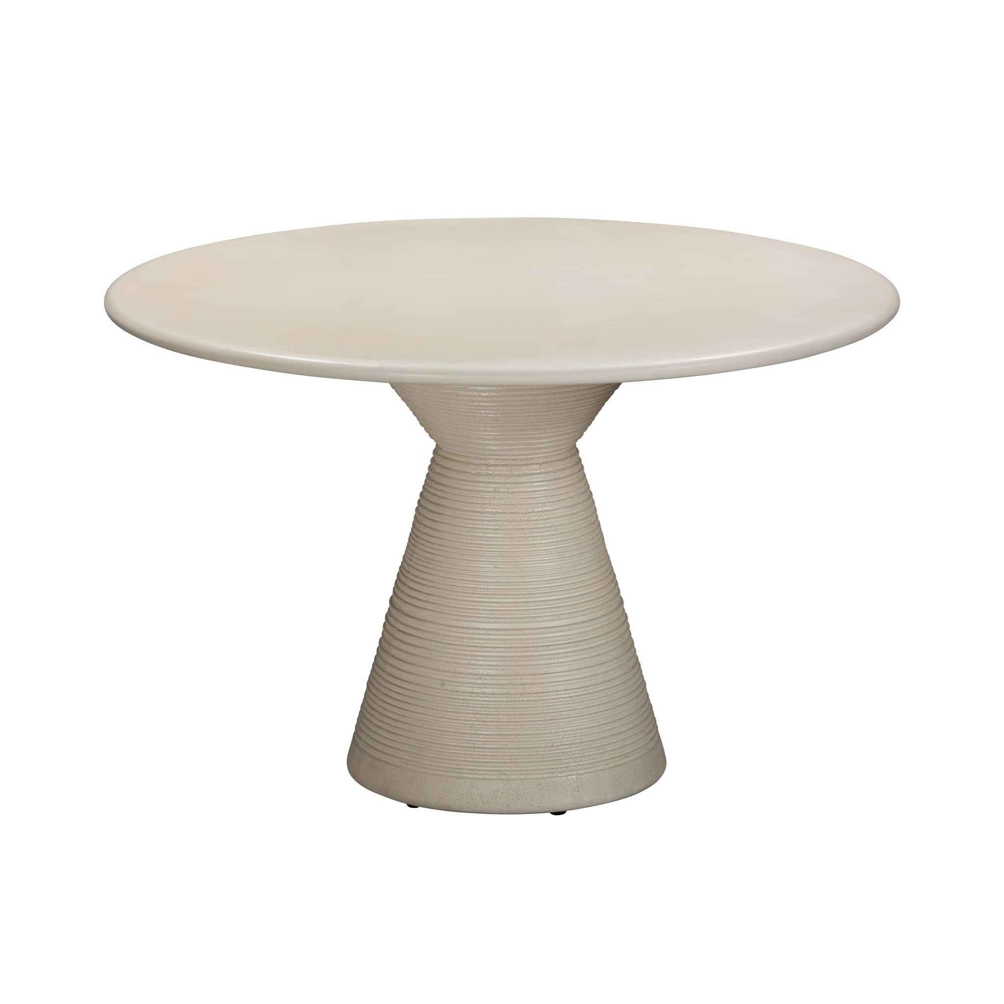 Fern - Textured Faux Plaster Concrete Indoor / Outdoor Round Dining Table - Beige - Urban Living Furniture (Los Angeles, CA)