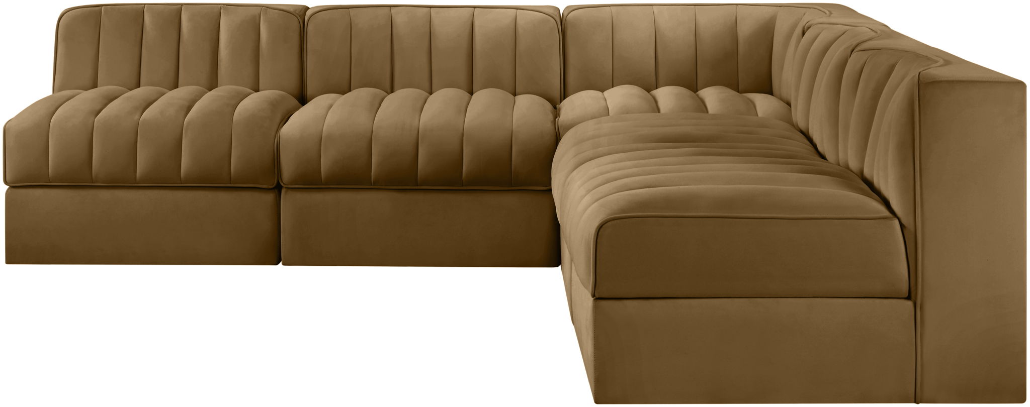 Rummi - Armless Velvet Performance Fabric Upholstered 5 Piece Modular Sectional - Urban Living Furniture (Los Angeles, CA)