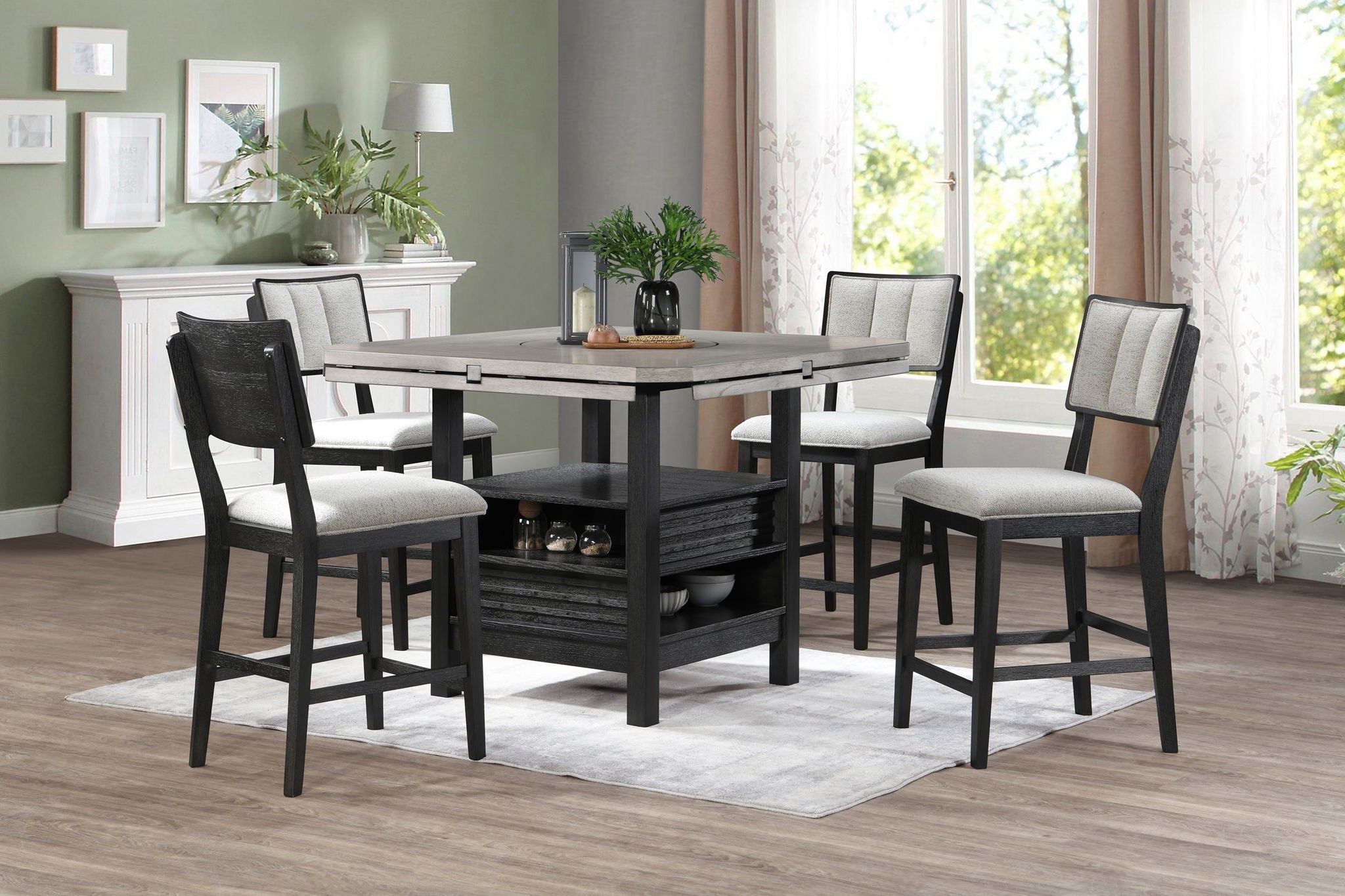 Cline - 5 Piece Dining Room Set - Gray - Urban Living Furniture (Los Angeles, CA)