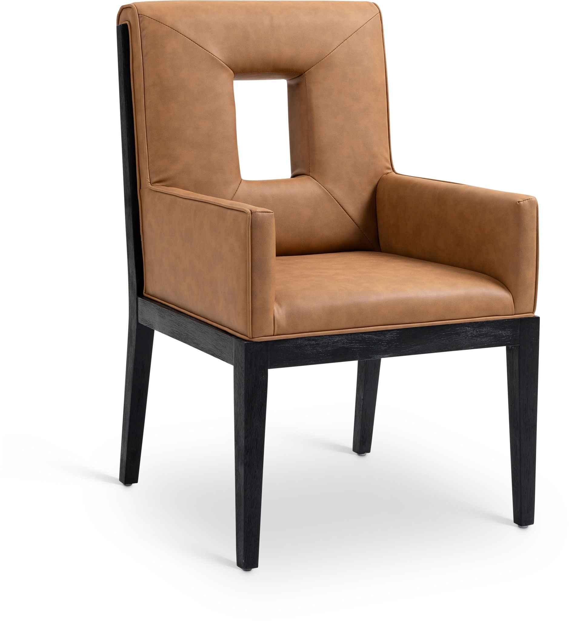 Gwendolyn - Faux Leather Dining Arm Chair With Black Frame - Urban Living Furniture (Los Angeles, CA)