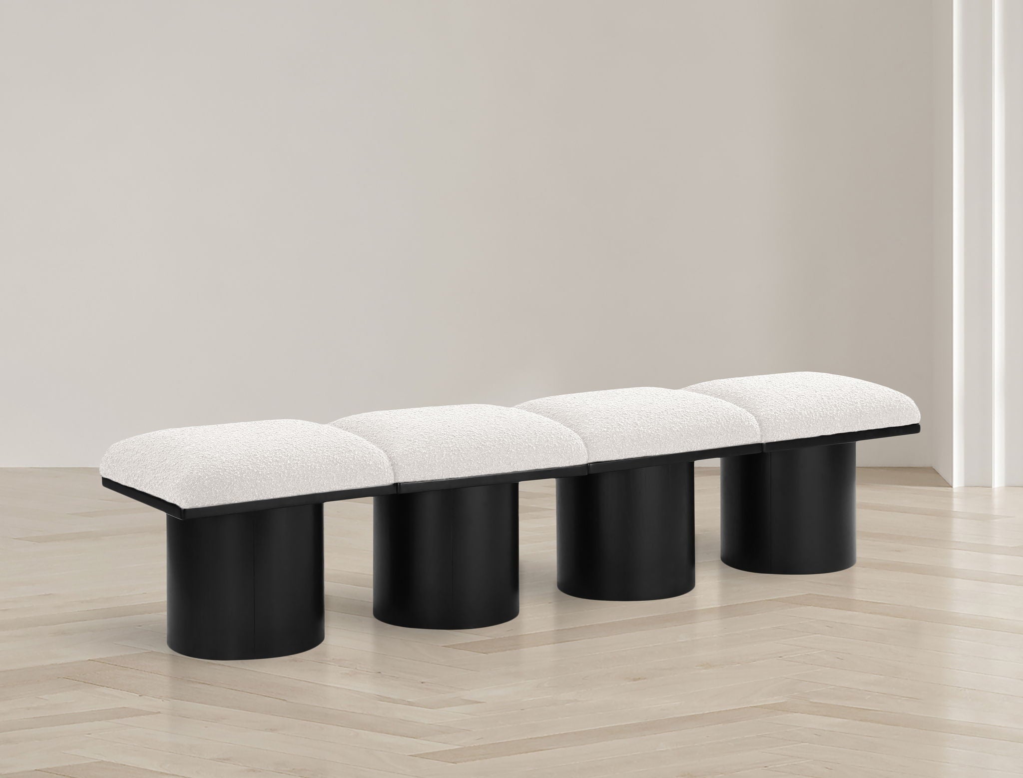 Pavilion - 4 Piece Modular Bench With Black Base