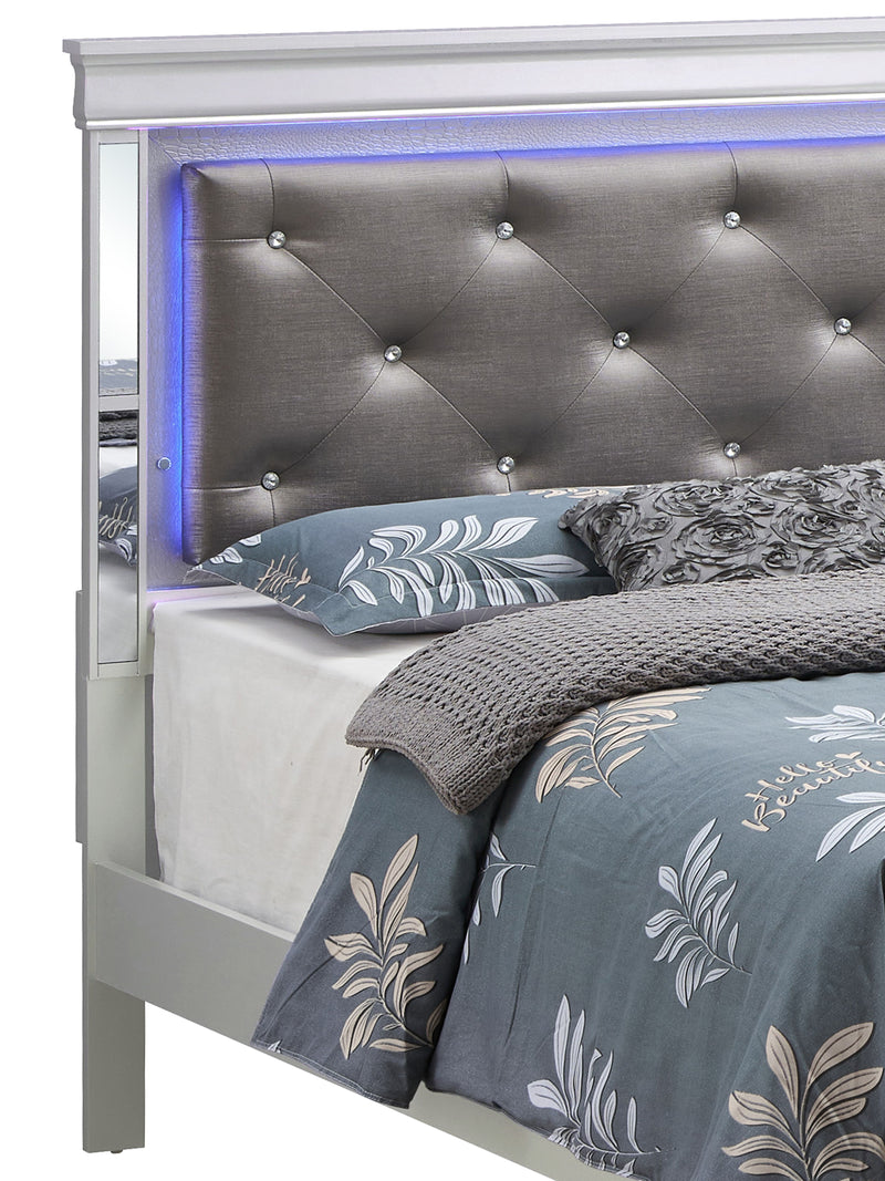 Bed With LED Light Accents Headboard - Urban Living Furniture (Los Angeles, CA)