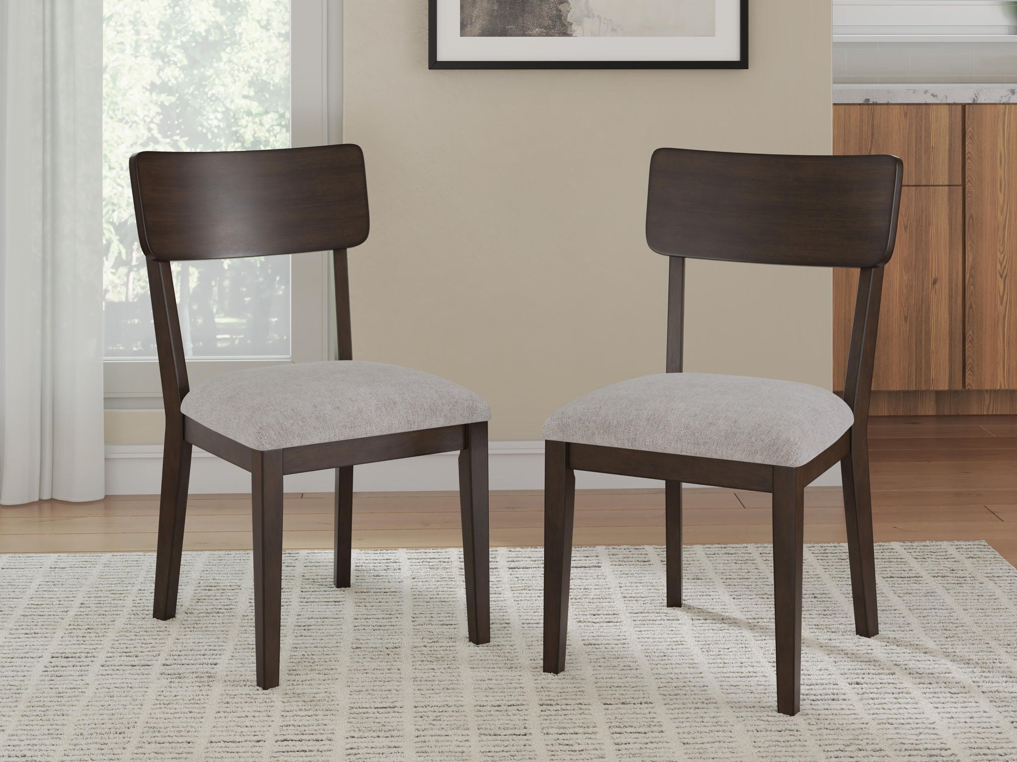Mallenette - Dining Upholstered Side Chair (Set of 2) - Merlot - Urban Living Furniture (Los Angeles, CA)
