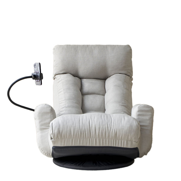 Adjustable Head And Waist Game Chair, Lounge Chair 360 Degree Rotatable - Gray